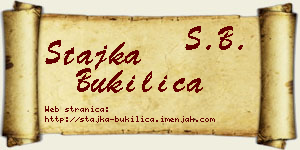 Stajka Bukilica vizit kartica
